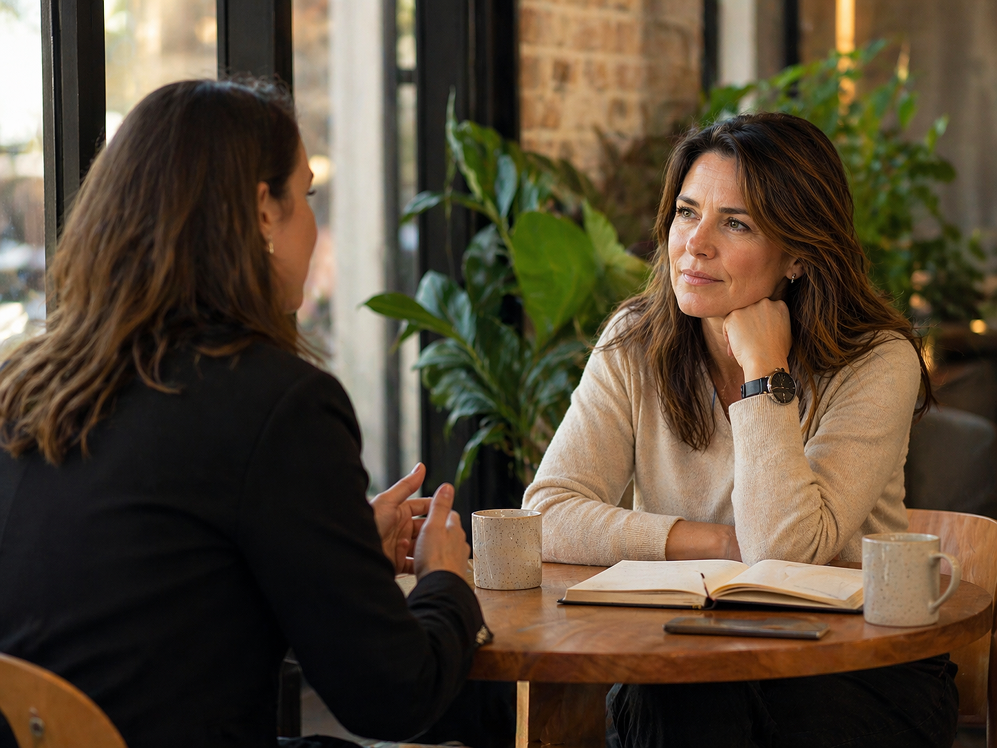 A person in a thoughtful work moment